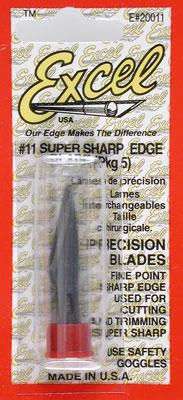 Excel Hobby 20011 All Scale Light-Duty Replacement Blades (Fit K1, K3, K17, K18, K30 & K40 Handles) -- Super Sharp, Double-Honed pkg(5) Carded