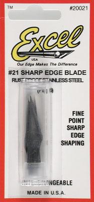 Excel Hobby 20021 All Scale Light Duty Replacement Blades (Fit K1, K3, K17, K18, K30 & K40 Handles) -- Super Sharp Stainless Steel pkg(5) Carded