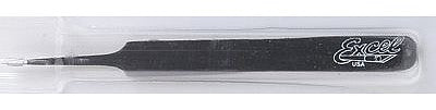 Excel Hobby 30421 All Scale Straight Fine Point Tweezers -- Black