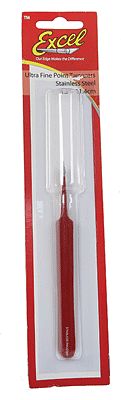 Excel Hobby 30427 All Scale Straight Fine Point Tweezers -- Red