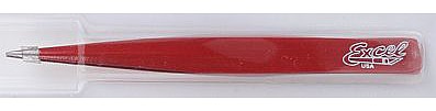 Excel Hobby 30428 All Scale Hollow Handle Fine Point Tweezers -- Red