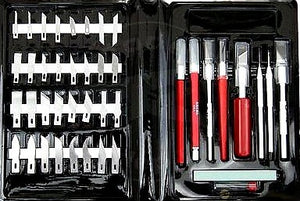Excel Hobby 44200 All Scale Super Deluxe Knife Set -- In Vinyl Case