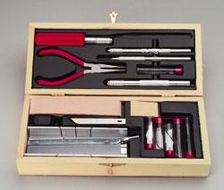 Excel Hobby 44291 All Scale Deluxe Wooden Boxed Tool Sets -- Ship Builders Tool Set, Boxed