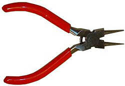 Excel Hobby 55593 All Scale Spring Loaded Soft Grip Pliers -- 5-3/16" Round Nose with Side Cutters