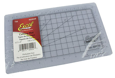Excel Hobby 60029 All Scale Cutting Mat -- Clear 5-1/2 x 9" 14 x 22.9cm