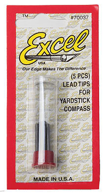 Excel Hobby 70037 All Scale Yardstick Compass/Radius Tool Replacement Pencil Leads -- Fits #271-70036