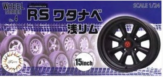 Fujimi 19345 1/24 RS Watanabe Shallow Rim 15” Tire & Wheel Set