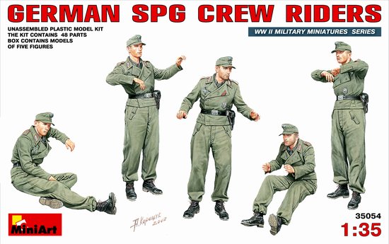 Miniart Models 35054 1/35 German SPG Crew Riders (5)