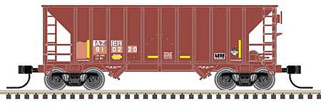 Atlas 50005375 N Scale Greenville 100-Ton 2-Bay Hopper - Ready to Run - Master(TM) -- Arizona Eastern 910139 (Ex-SP Patch, Boxcar Red, white)