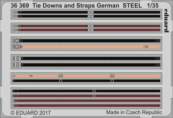 Eduard 36369 1/35 Armor- German Tie Downs & Straps Steel (Painted)