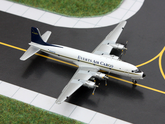 Gemini Jets 1/400 GJ1151 Gemini Everts Air Cargo Dc-6 1/400 Reg#N100Ce (**)
