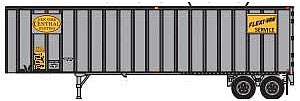 Trainworx 4043222 N Scale Flexi-Van 40' Exterior-Post Semi Trailer - Assembled -- New York Central 22 (silver, yellow)