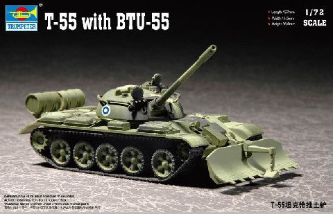 Trumpeter 7284 1/72 Russian T55 Tank w/BTU55 Dozer Plow (D)