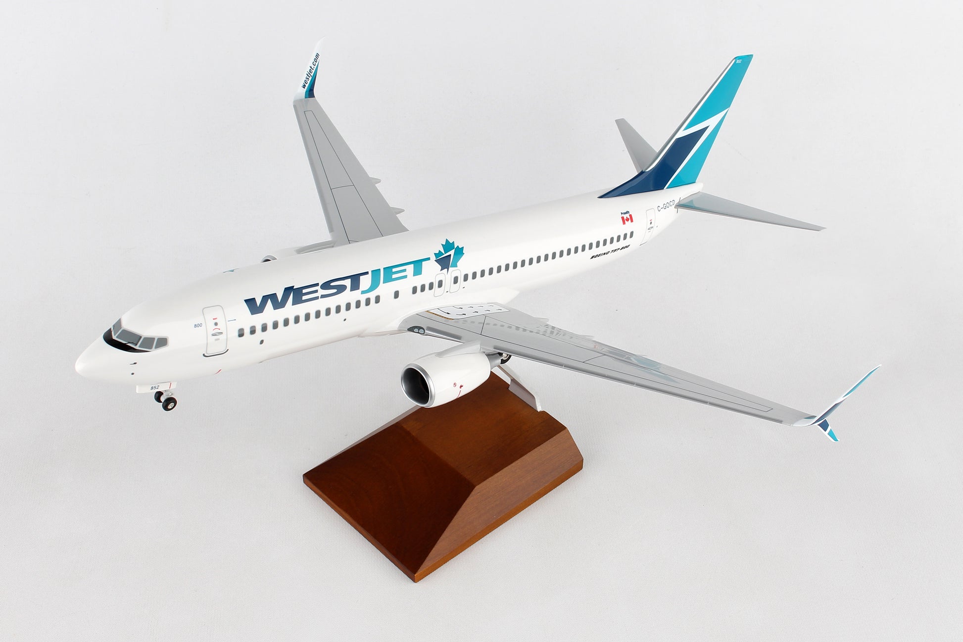 Skymarks Supreme SKR8258 Skymarks Westjet 737-800 1/100 W/Wood Stand &Gear