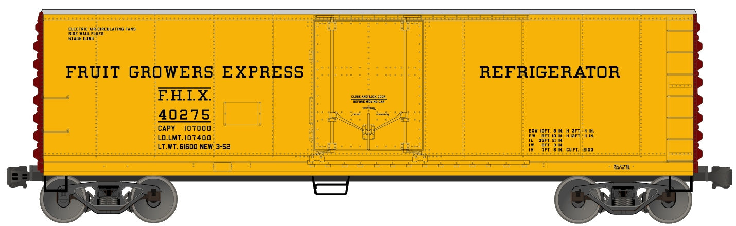 Accurail 85061 Ho 40'Steel Reefer Fgex