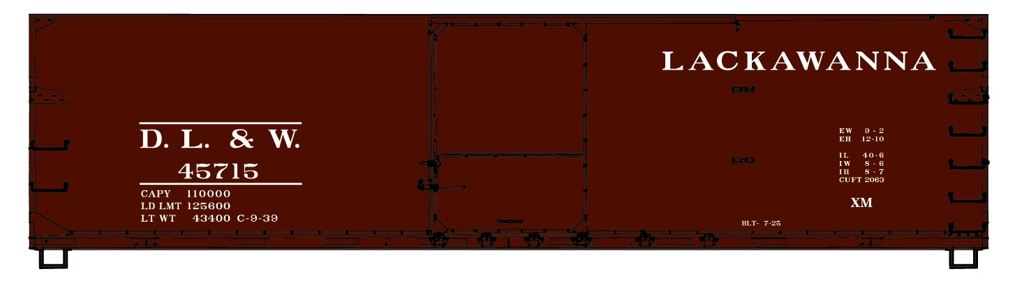 Accurail 4647 40' Ds Wood Boxcar Bar Lack