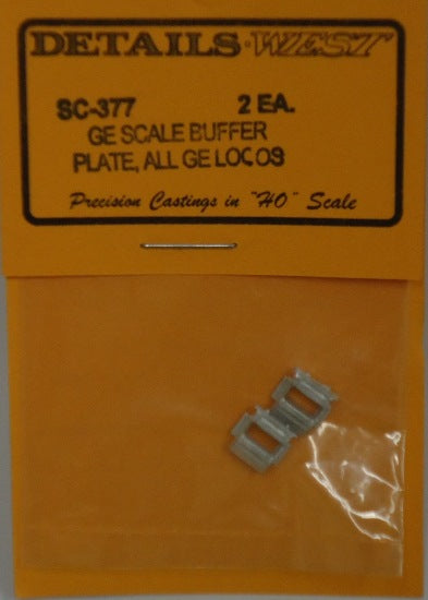 Details West 377 HO GE Scale Buffer Plate for GE Locos (2)
