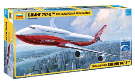 Zvezda 7010 1/144 B747-8 Intercontinental Passenger Airliner