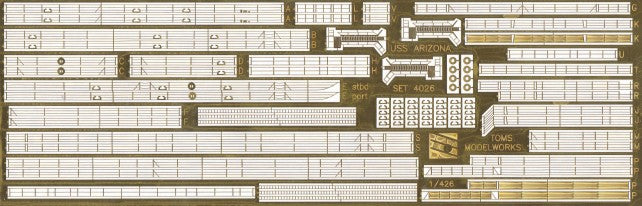 Toms Model Works 4026 1/400 USS Arizona Rail Set for RMX