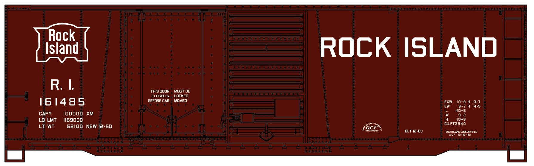 Accurail 3820 Ho 40'Combination Door Steel Boxcar Ri