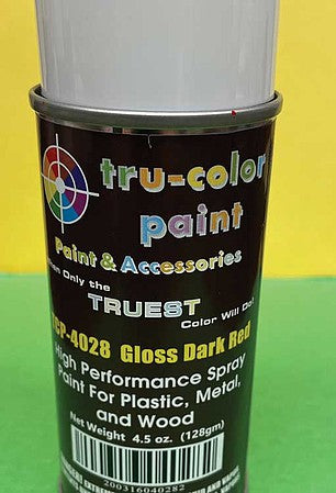 Tru-Color Paint 4028 All Scale Aerosol Spray Paint 4.5oz 135ml Can -- Gloss Dark Red