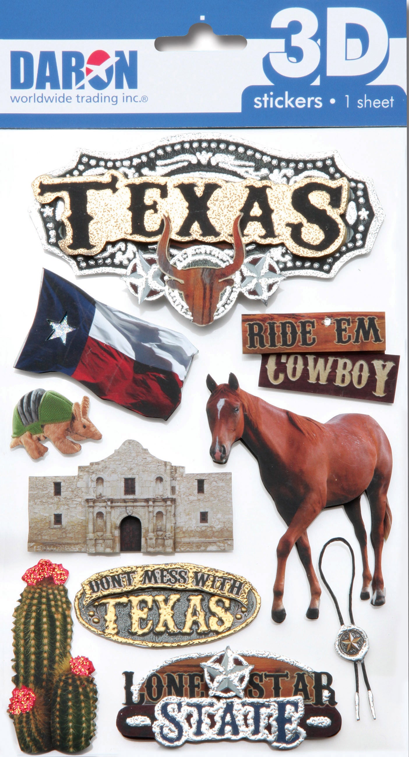 Daron 3D Sticker Sets PP3670 3D Sticker Set-Texas