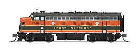 Broadway Limited 6863 N Scale EMD F7 A-Unpowered B Set - Sound and DCC - Paragon4 -- Great Northern #454A, 454B (Omaha Orange, Pullman Green)