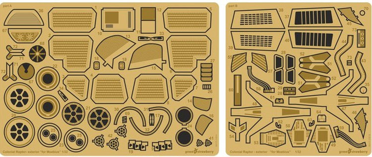 Green Strawberry 4217 1/32 Battlestar Galactica Colonial Raptor Interior Detail Set for MOE (Photo-Etch)