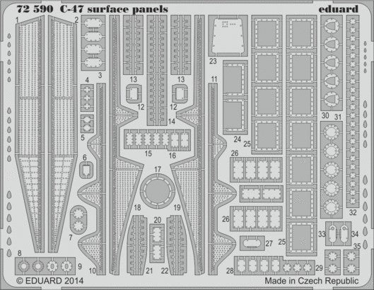 Eduard 72590 1/72 Aircraft- C47 Surface Panels for ARX(D)