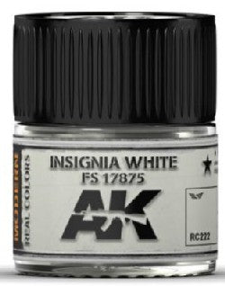 AK Interactive RC222 Real Colors: Insignia White FS17875 Acrylic Lacquer Paint 10ml Bottle