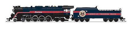Broadway Limited 6807 HO Scale Class T1 4-8-4 - Sound and DCC - Paragon4 -- American Freedom Train 1 (black, red)