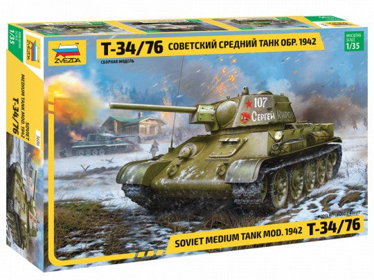 Zvezda 3686 1/35 Soviet T34/76 Mod 1942 Medium Tank