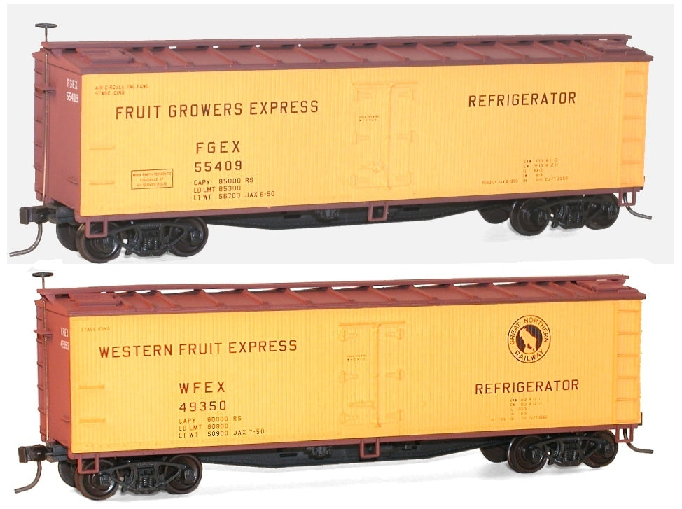 Accurail 1217 Ho Wood Reefer Fgex/Wfex 2#Set