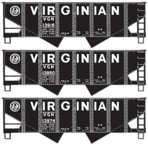 Accurail 25204 Ho Usra Twin Hopper Virg