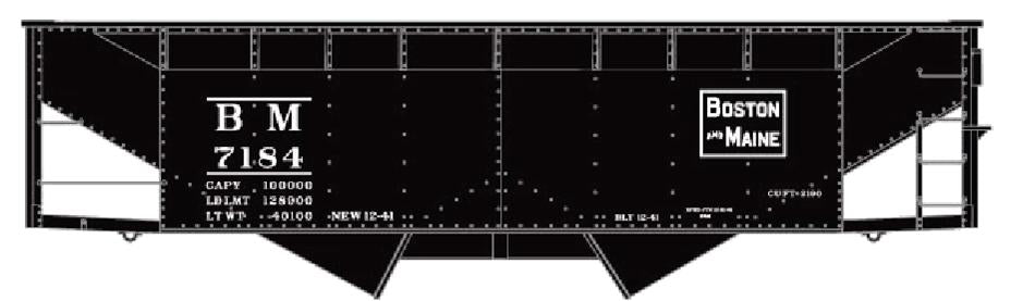 Accurail 7727 Ho Offset Twin Hopper B&M