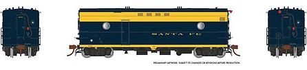 Rapido Trains 107301 HO Scale Steam Heater - Generator Car - Sound and DCC - Ready to Run -- Santa Fe 9000 (blue, yellow)