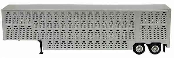 Promotex 5354 1/87 Scale Silver Cattle Trailer All Or
