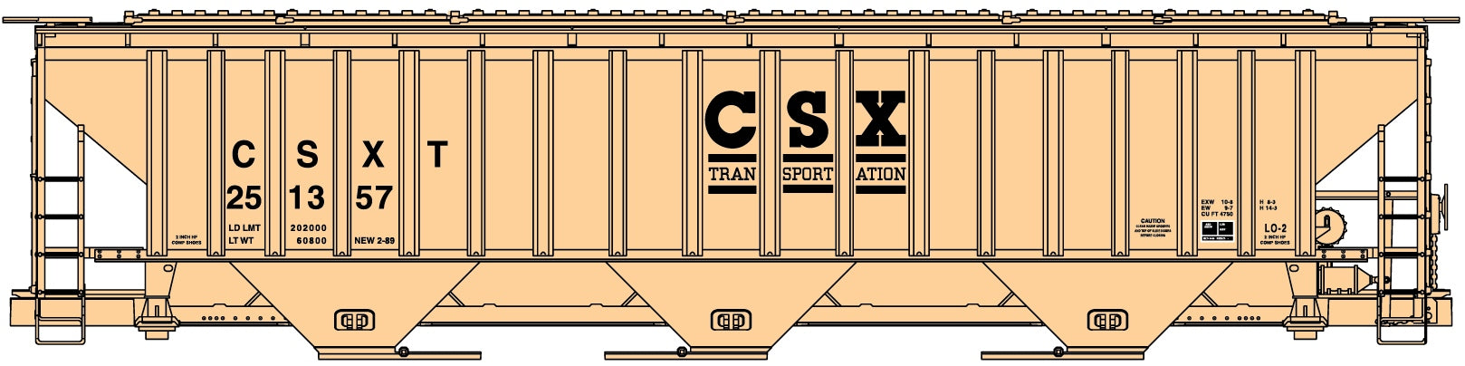 Accurail 6506 Ho Ps 4750 Cvd Hopper Csx