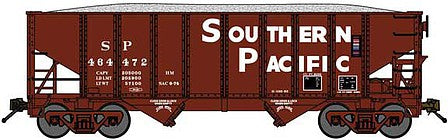 Bluford Shops 65314 N Scale 8-Panel 2-Bay Open Hopper with Load - Ready to Run -- Southern Pacific 464217 (Post-1974, Boxcar Red, Large Lettering)