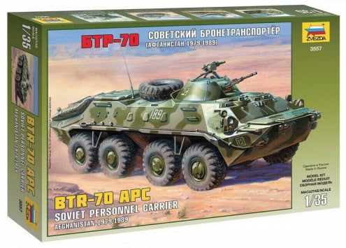 Zvezda 3557 1/35 Soviet BTR70 Armed Personnel Carrier Afghanistan 1979-89