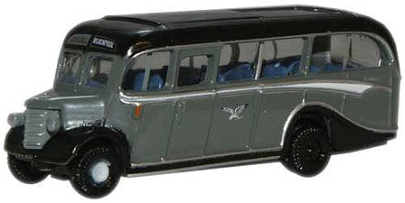Oxford nob009 N Scale 1939 Bedford OB Bus Coach - Assembled -- Seagull Coaches (gray, black)