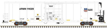 Atlas 20005283 HO Scale TrinityRail(R) 64' Modern Reefer - Ready to Run - Master(R) -- Union Pacific ARMN 111160 (white, black, yellow conspicuity stripes)