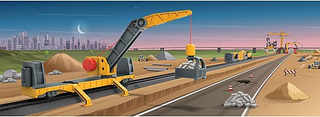 Marklin 44118 HO Scale Crane - Ready to Run - My World -- Yellow, Gray