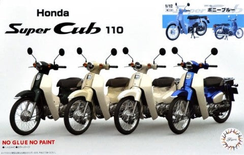 Fujimi 14188 1/12 Honda Super Cub C110 Street Scooter (Snap Molded in Blue)