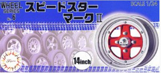 Fujimi 19347 1/24 SSR Mark II 14” Tire & Wheel Set (4)