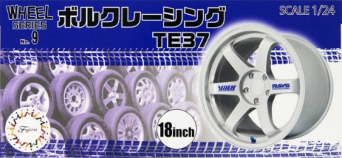 Fujimi Models 19350 1/24 Volk Racing TE37 18" Tire & Wheel Set (4)