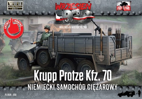 First to Fight 58 1/72 WWII Krupp Protze Kfz70 Army Truck w/Soldier