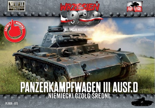 First to Fight 73 1/72 WWII PzKpfw III Ausf D German Light Tank