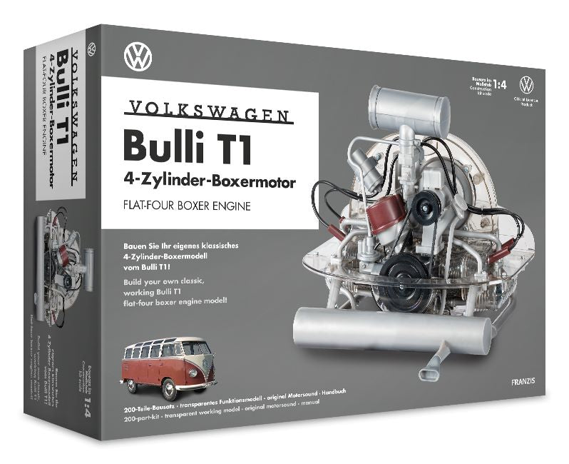 Franzis Model Engine 671523 1/4 Visible Working VW T1 Bus Flat-Four Boxer Engine w/Sound