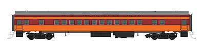 Fox Valley Models 10051 HO Scale 1935 Hiawatha Coach - Ready to Run -- Milwaukee Road #4423 (1948 Scheme, orange, maroon, dark gray Roof)